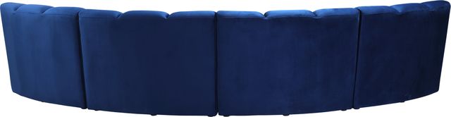 Meridian Furniture Infinity 4-Piece Navy Velvet Modular Sectional-3