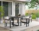 Elements International Playa 5-Piece Dark Gray Aluminum/Olefin Outdoor Dining Set-1