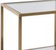 Decor-Rest® Furniture LTD Cara Glass Top Large Coffee Table with Brass Base-1