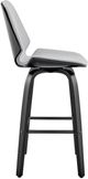 Armen Living Arabella Gray/Matte Black Bar Stool-4