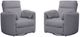 Parker House® Radius 2-Piece Mega Gray Power Swivel Glider Recliner Set-0