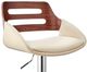Armen Living Karter Cream/Walnut/Chrome Adjustable Bar Stool-3