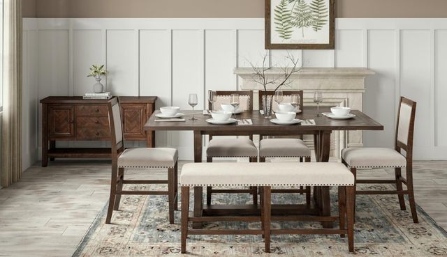Jofran Inc. Fairview 5-Piece Beige/Oak Counter Dining Set-1