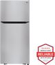 LG 30" 20.2 Cu. Ft. Stainless Steel Wide Top Freezer Refrigerator-2