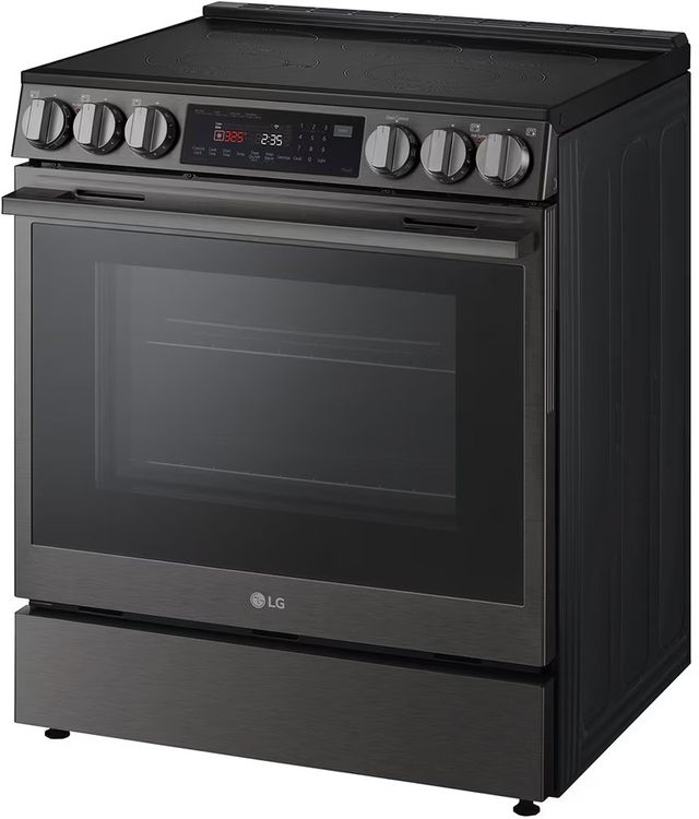 LG 30" PrintProof® Black Stainless Steel InstaView® Slide-In Electric Range with Air Fry-3