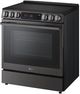 LG 30" PrintProof® Black Stainless Steel InstaView® Slide-In Electric Range with Air Fry-3