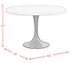Elements International Celeste Black Round Dining Table with White Marble Top-3