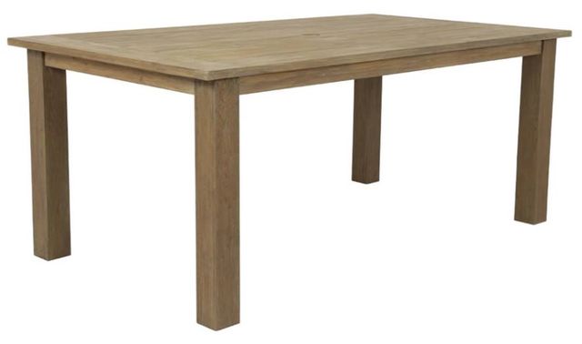 Sunset West Coastal Warm Gray Wooden Outdoor Dining Table-0