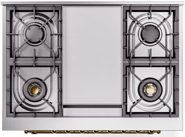 Ilve® Nostalgie II Series 36" Blue Gray Pro Style Dual Fuel Range-2