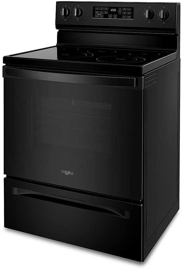 Whirlpool® 30" Black Freestanding Electric Range with 5-in-1 Air Fry Oven-2