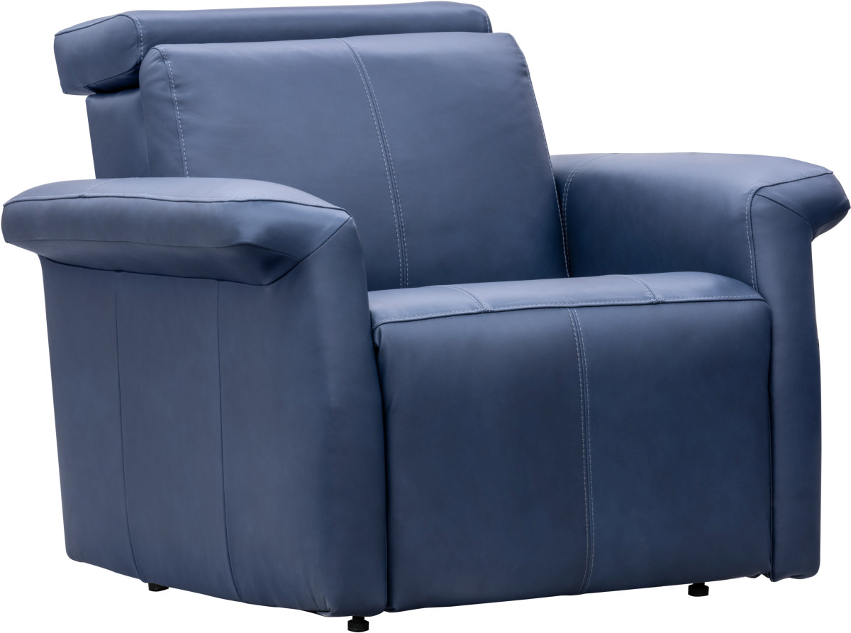 Elran Penny Blue Swivel Rocker Recliner Halton Hills Furniture Appliances