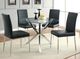Coaster® Vance Glass Top Dining Table With X-Cross Base Chrome-2