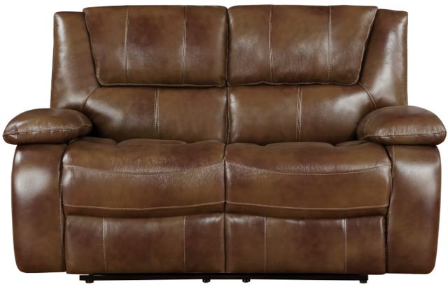 Homelegance® Ellicott Brown Manual Reclining Loveseat-3