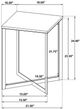 Coaster® Tobin 3-Piece White Occasional Table with Black Base Set-5