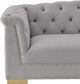 TOV Furniture Farah Grey Velvet Loveseat-3