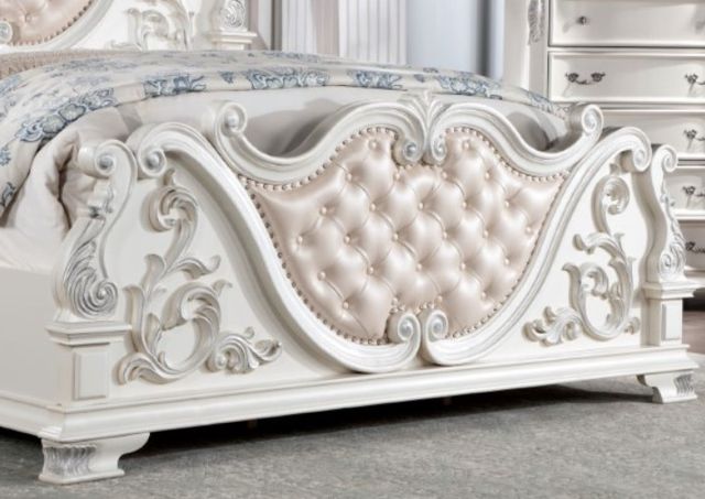 Furniture of America®  Esparanza Pearl White Queen Bed-2