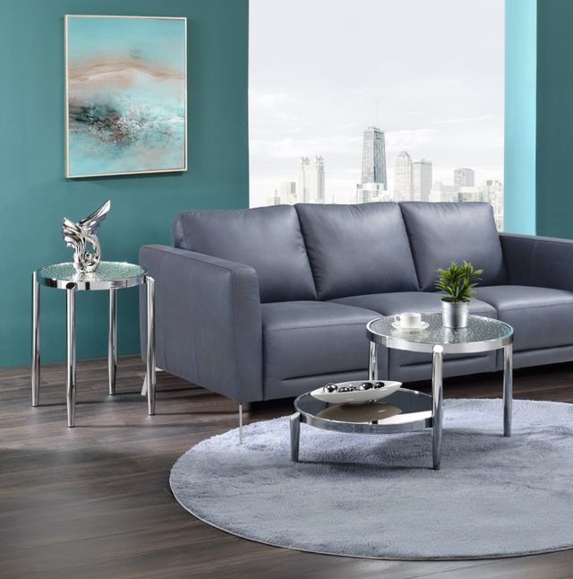 ACME Furniture Abbe Glass End Table with Chrome Base-1