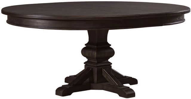 Liberty Furniture Paradise Valley 5-Piece Flax Tweed/Saddle Brown/Tobacco Optional Pedestal Table Set-1