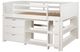 Donco Kids Louver White Twin Low Loft Bed with Storage-0