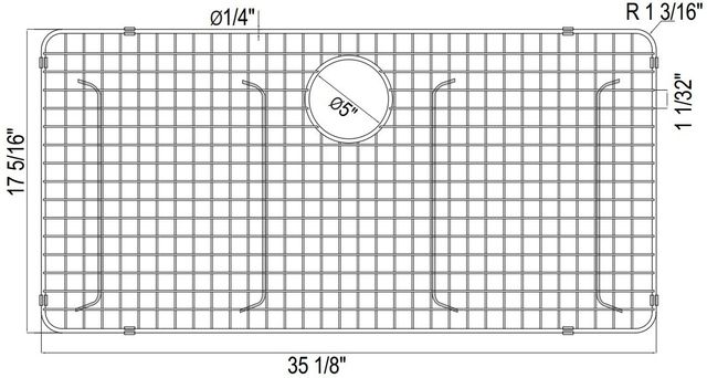 Rohl® Stainless Steel Wire Sink Grid for RSS3618 Kitchen Sink-1