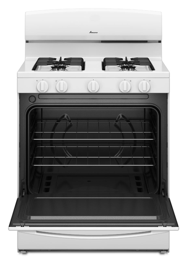 Amana® 30" White Free Standing Gas Range-1