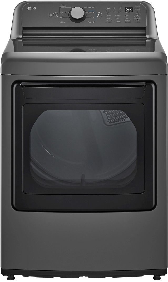 Clearance LG 7.3 Cu. Ft. Middle Black Front Load Electric Dryer-0