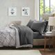 Olliix by Urban Habitat Charcoal King Heathered Cotton Jersey Knit Sheet Set-4