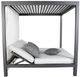 CabanaCoast® Customizable Muse Aluminum Outdoor Cabana Daybed with 1 Curtain-1