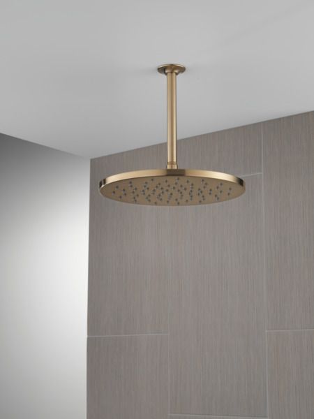 Delta Universal Showering Components Lumicoat® Champagne Bronze Single-Setting Metal Raincan Shower Head-4