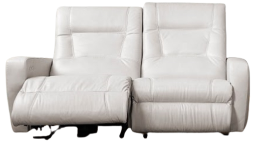 Fornirama 2272 White Reclining Condo Sofa with Adjustable Headrest-0