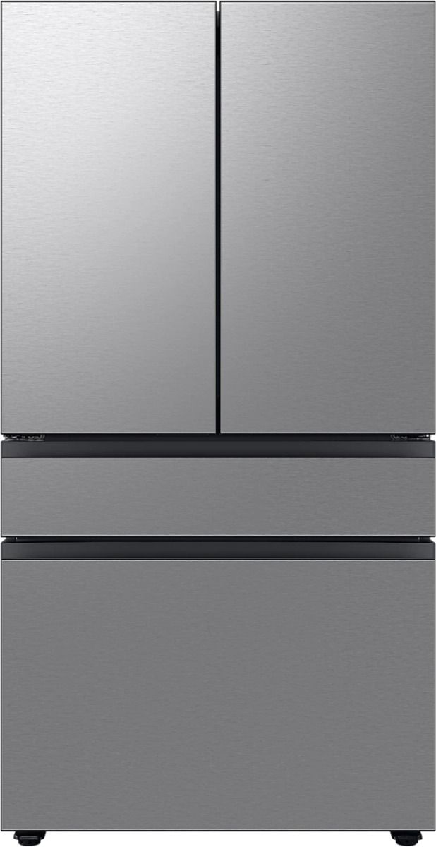 Samsung Bespoke 28.8 Cu. Ft. Pre-Built Stainless Steel Panel French Door Refrigerator -0