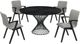 Armen Living Cirque and Varde 5-Piece Black/Gray Dining Set-0