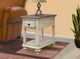 Cottage Creek Furniture Brockton Brown Chairside Table with Off-White Base-5