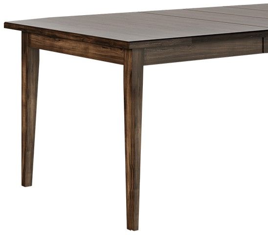 Country View Woodworking Customizable Jasper 38" Cherry Top Dining Table with 1-Leaf and Brown Maple Legs-1