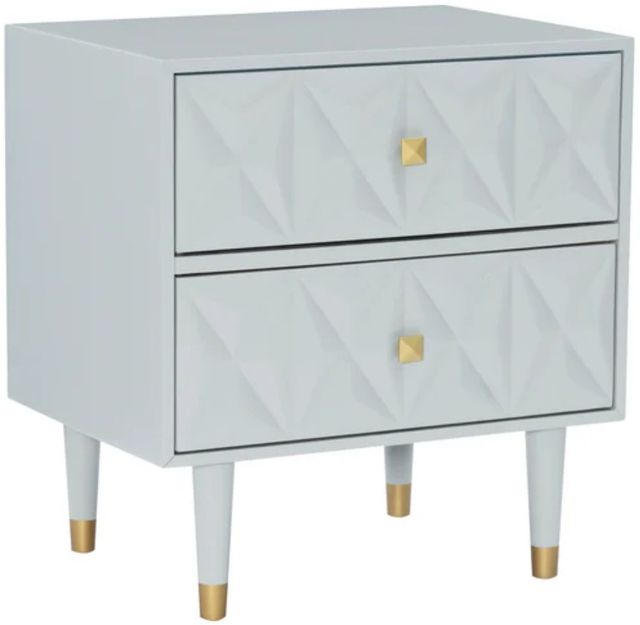 Linon Geo Gray Nightstand-0