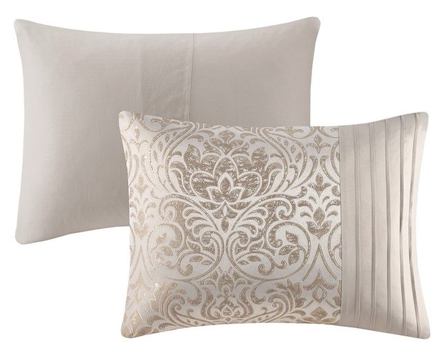 Olliix by Madison Park Emilia 12 Pieces Khaki Queen Jacquard Complete Bed Set-2