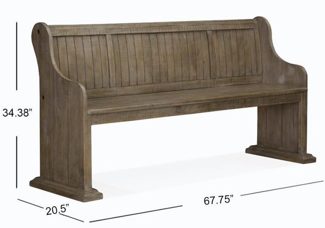 Magnussen Home® Tinley Park Dove Tail Gray Dining Bench-1