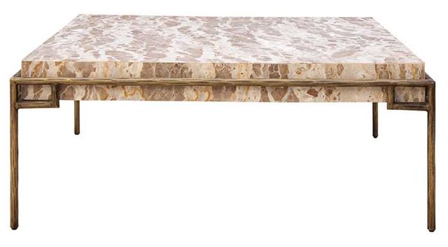 Furniture Classics Nala White Coffee Table with Gold Base-2