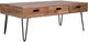 Jofran Inc. Rollins Natural Coffee Table with Black Base-0