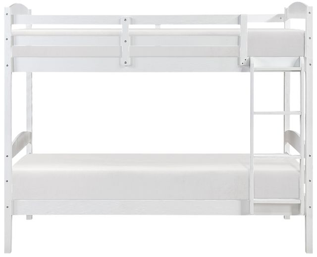 Homelegance® Lani Wire Brushed White Twin over Twin Youth Bunk Bed-2