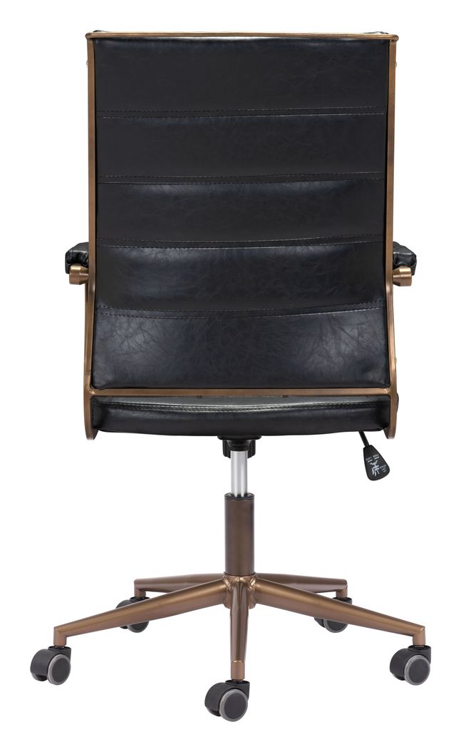 Zuo® Modern Auction Vintage Black Office Chair-3