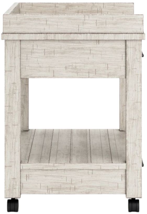 Signature Design by Ashley® Carynhurst Distressed Whitewash Printer Stand-2