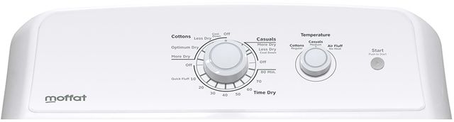 Moffat 6.2 Cu. Ft. White Front Load Electric Dryer-1