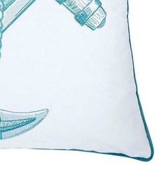 Furniture of America® Lorrie Teal/White Accent Pillow-1