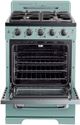 Unique® Appliances Classic Retro 24" Ocean Mist Turquoise Freestanding Gas Range-1
