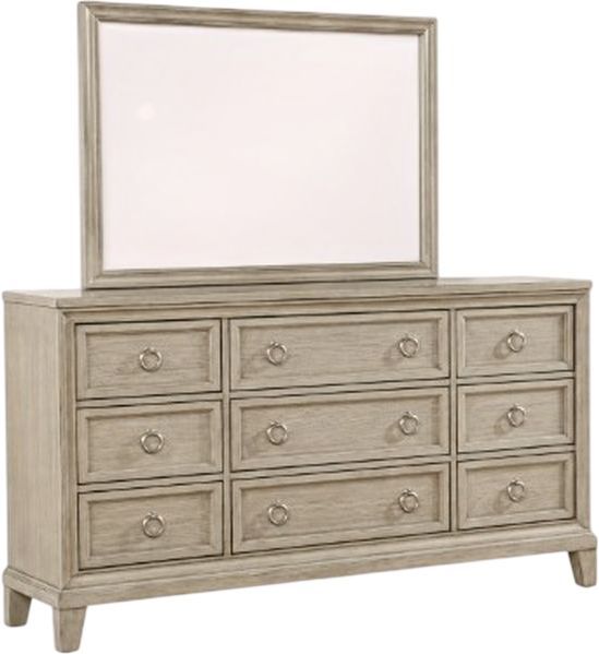 New Classic® Home Furnishings Wisteria Sandstone Dresser and Mirror-0