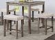 Furniture of America® Torreon 5-Piece Beige/Gray Counter Dining Table Set-1