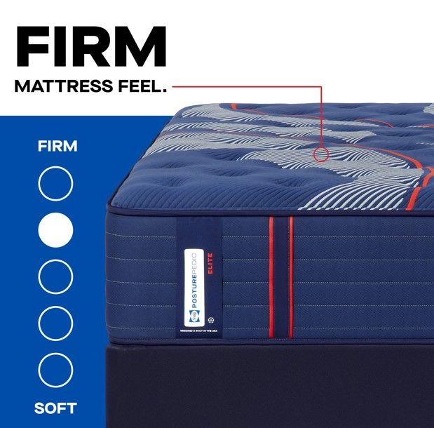 Sealy® Posturepedic® Elite Albany II Wrapped Coil 14" Firm Tight Top Split California King Mattress, Includes 2 Pieces-3