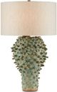 Currey & Company Sea Urchin Natural/Sunken Green Table Lamp-0