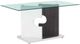 Global Furniture USA Glass Top Dining Table with Gray/White Base-0